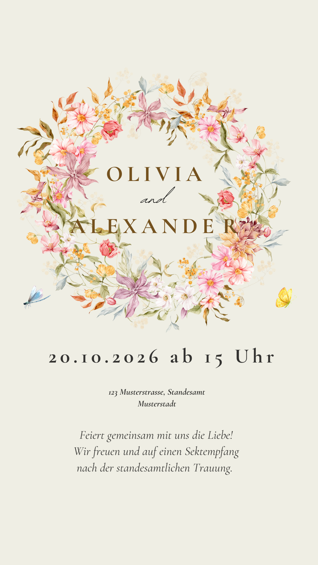 Save the Date 'Flower'